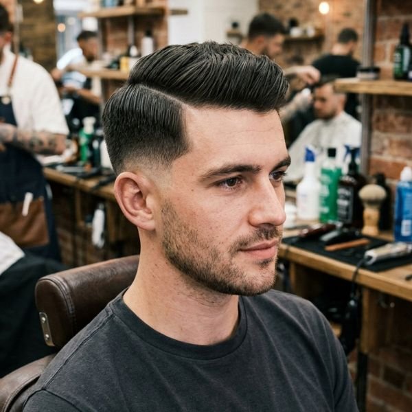 Comb Over with Low Taper