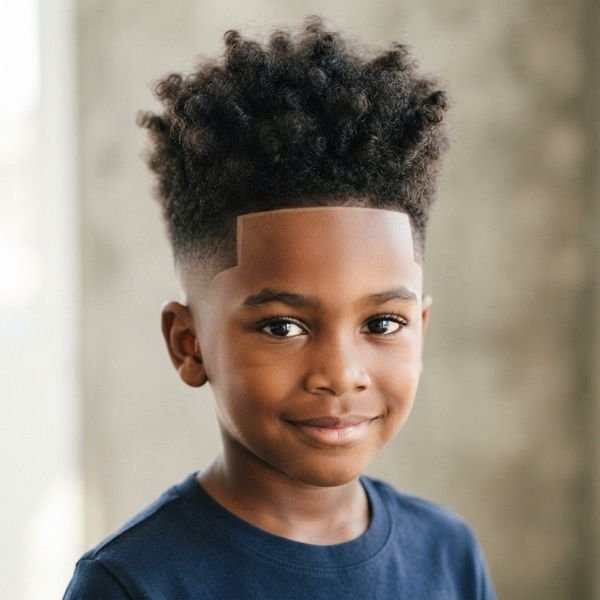 Curly High Top Fade