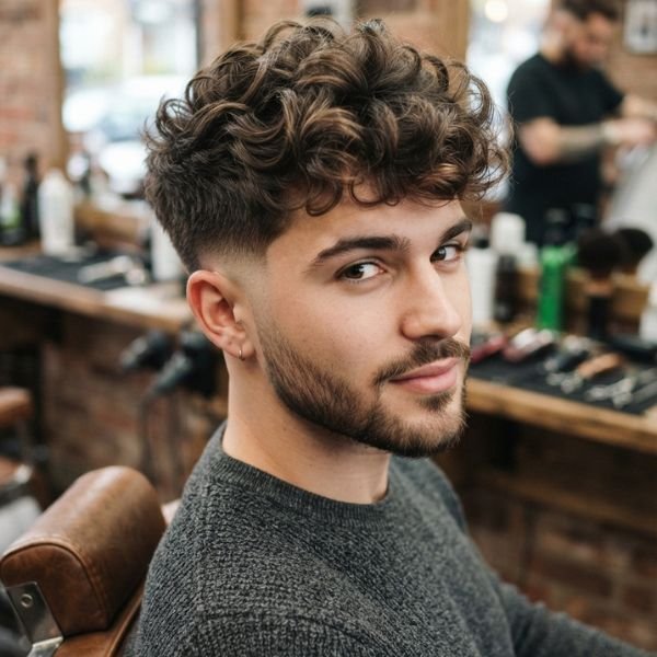 Fluffy Wavy Low Taper Fade