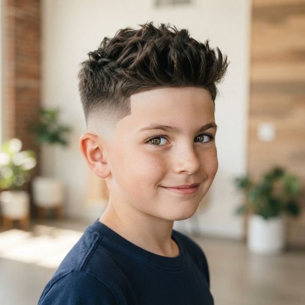 High Fade with Textured Top