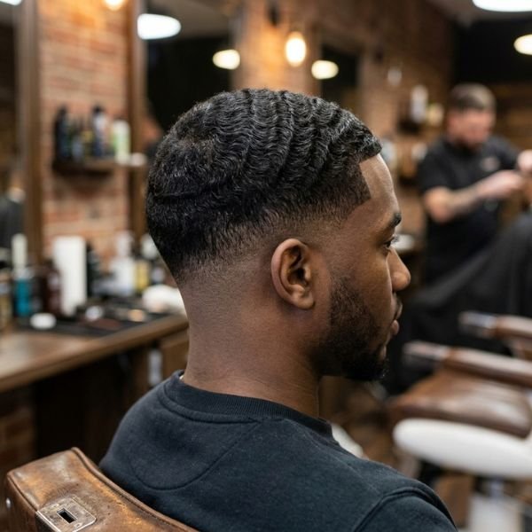 Long Wavy Low Taper Fade
