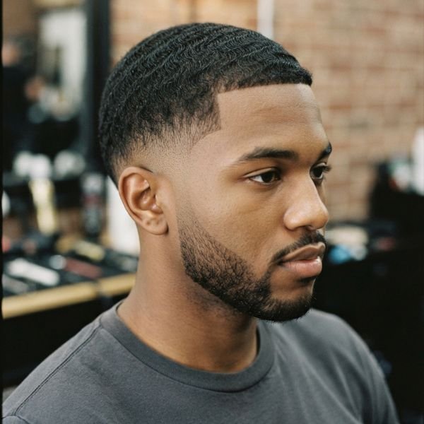 Short Wavy Low Taper Fade