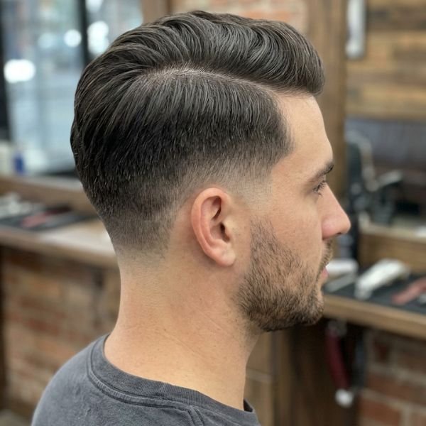 Side Part with Low Taper