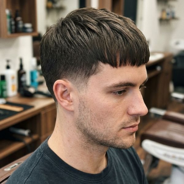 French Crop Low Taper Straight Hair