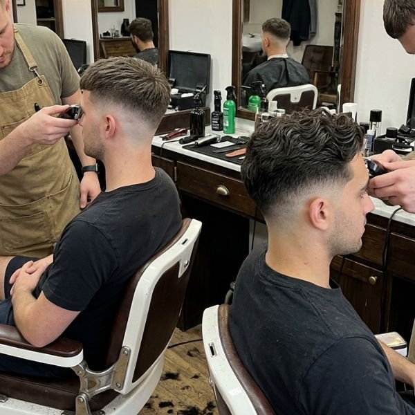 High taper fade styles for straight and wavy hair