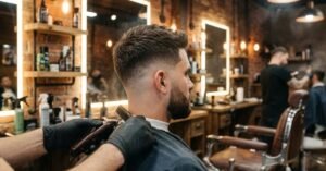 Drop fade haircut