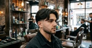 Middle Part Low Taper Fade